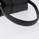 GIVENCHY Hand Bag Leather Black Gold Auth 180008-7