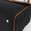 SAINT LAURENT Hand Bag Coated Canvas 2way Black Gold Auth 180009-13