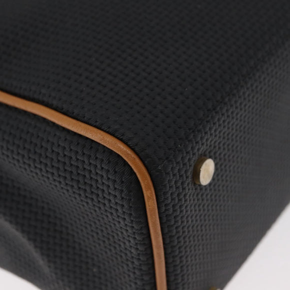 SAINT LAURENT Hand Bag Coated Canvas 2way Black Gold Auth 180009