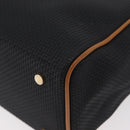 SAINT LAURENT Hand Bag Coated Canvas 2way Black Gold Auth 180009-15