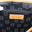 SAINT LAURENT Hand Bag Coated Canvas 2way Black Gold Auth 180009-18