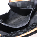 SAINT LAURENT Hand Bag Coated Canvas 2way Black Gold Auth 180009-23