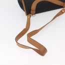 SAINT LAURENT Hand Bag Coated Canvas 2way Black Gold Auth 180009-9