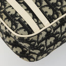 Christian Dior Trotter Canvas Shoulder Bag PVC Black Silver Auth 180010-11