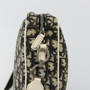 Christian Dior Trotter Canvas Shoulder Bag PVC Black Silver Auth 180010-14