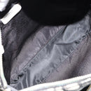 Christian Dior Trotter Canvas Shoulder Bag PVC Black Silver Auth 180010-16