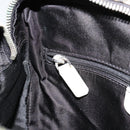 Christian Dior Trotter Canvas Shoulder Bag PVC Black Silver Auth 180010-19