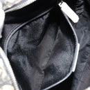 Christian Dior Trotter Canvas Shoulder Bag PVC Black Silver Auth 180010-20