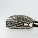 Christian Dior Trotter Canvas Shoulder Bag PVC Black Silver Auth 180010-4