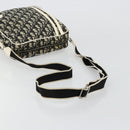 Christian Dior Trotter Canvas Shoulder Bag PVC Black Silver Auth 180010-7
