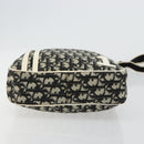 Christian Dior Trotter Canvas Shoulder Bag PVC Black Silver Auth 180010-9