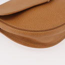 Christian Dior Shoulder Bag Leather Beige Gold Auth 180011-10
