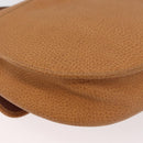Christian Dior Shoulder Bag Leather Beige Gold Auth 180011-12