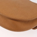 Christian Dior Shoulder Bag Leather Beige Gold Auth 180011-13