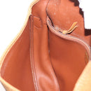 Christian Dior Shoulder Bag Leather Beige Gold Auth 180011-19
