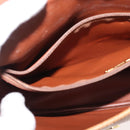 Christian Dior Shoulder Bag Leather Beige Gold Auth 180011-21