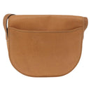 Christian Dior Shoulder Bag Leather Beige Gold Auth 180011-3