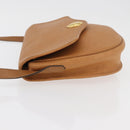 Christian Dior Shoulder Bag Leather Beige Gold Auth 180011-5