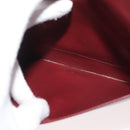 CARTIER Must Line Clutch Bag Leather Bordeaux Gold Auth 180014-20