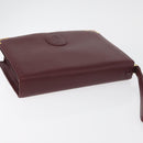 CARTIER Must Line Clutch Bag Leather Bordeaux Gold Auth 180014-6