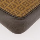 FENDI Zucchino Canvas Shoulder Bag Beige Auth 180015-14