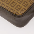 FENDI Zucchino Canvas Shoulder Bag Beige Auth 180015-16