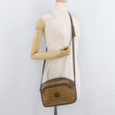 FENDI Zucchino Canvas Shoulder Bag Beige Auth 180015-22