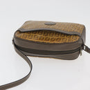 FENDI Zucchino Canvas Shoulder Bag Beige Auth 180015-7