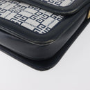 GIVENCHY Shoulder Bag PVC Leather Navy Gold Auth 180016-15