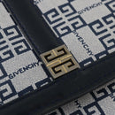 GIVENCHY Shoulder Bag PVC Leather Navy Gold Auth 180016-18