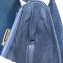 GIVENCHY Shoulder Bag PVC Leather Navy Gold Auth 180016-20