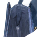 GIVENCHY Shoulder Bag PVC Leather Navy Gold Auth 180016-21