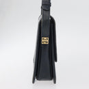GIVENCHY Shoulder Bag PVC Leather Navy Gold Auth 180016-4