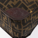 FENDI Zucca Canvas Hand Bag Black Brown Auth 180023-9