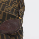 FENDI Zucca Canvas Hand Bag Black Brown Auth 180023-10