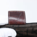 FENDI Zucca Canvas Hand Bag Black Brown Auth 180023-12