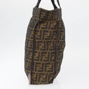 FENDI Zucca Canvas Hand Bag Black Brown Auth 180023-4