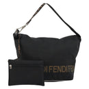 FENDI Umhängetasche Nylon Schwarz Gold Original 180024-1