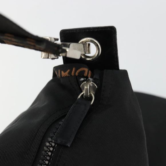 FENDI Umhängetasche Nylon Schwarz Gold Original 180024