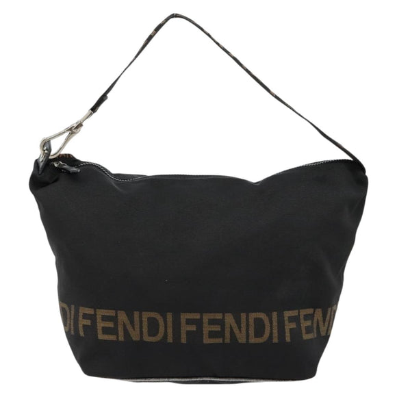 FENDI Umhängetasche Nylon Schwarz Gold Original 180024