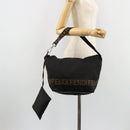 FENDI Umhängetasche Nylon Schwarz Gold Original 180024-22