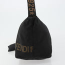 FENDI Umhängetasche Nylon Schwarz Gold Original 180024-3
