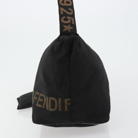 FENDI Umhängetasche Nylon Schwarz Gold Original 180024