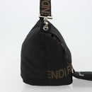 FENDI Umhängetasche Nylon Schwarz Gold Original 180024-4