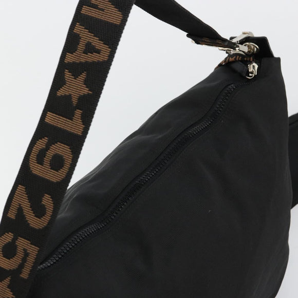 FENDI Umhängetasche Nylon Schwarz Gold Original 180024
