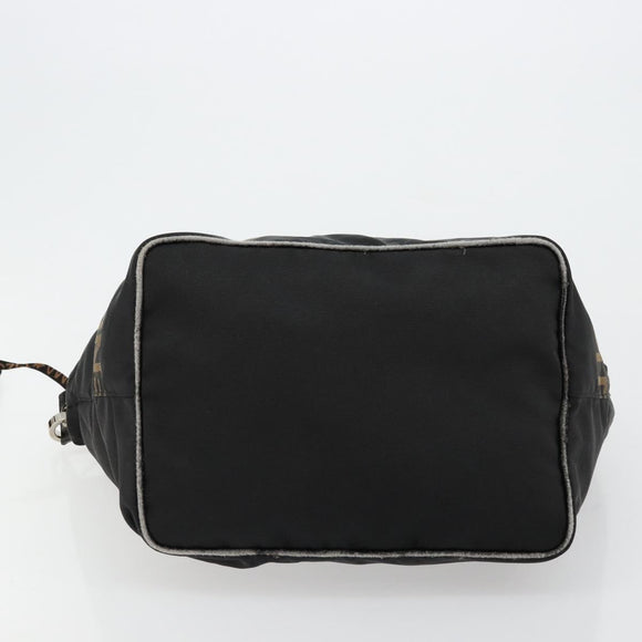 FENDI Umhängetasche Nylon Schwarz Gold Original 180024