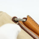 PRADA Hand Bag Canvas Beige Silver Auth 180028-19