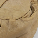 Chloe Hand Bag Leather Beige Gold Auth 180029-12