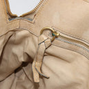 Chloe Hand Bag Leather Beige Gold Auth 180029-21