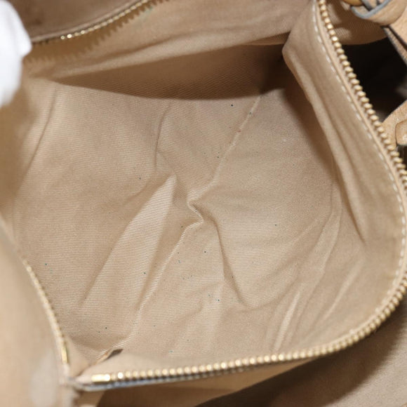 Chloe Hand Bag Leather Beige Gold Auth 180029